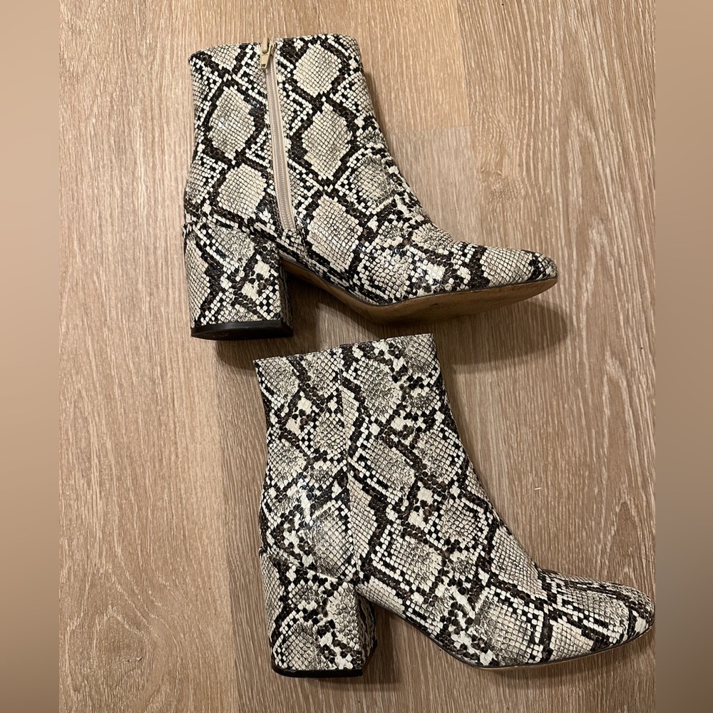 Urban outfitters snake skin booties
